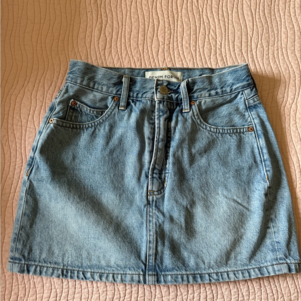 Denim Forum Mini Skirt
